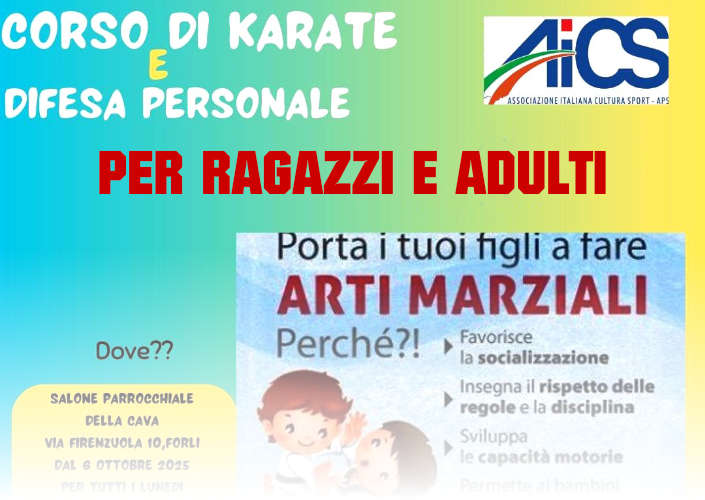 Corsi di karate e difesa personale per ragazzi e adulti