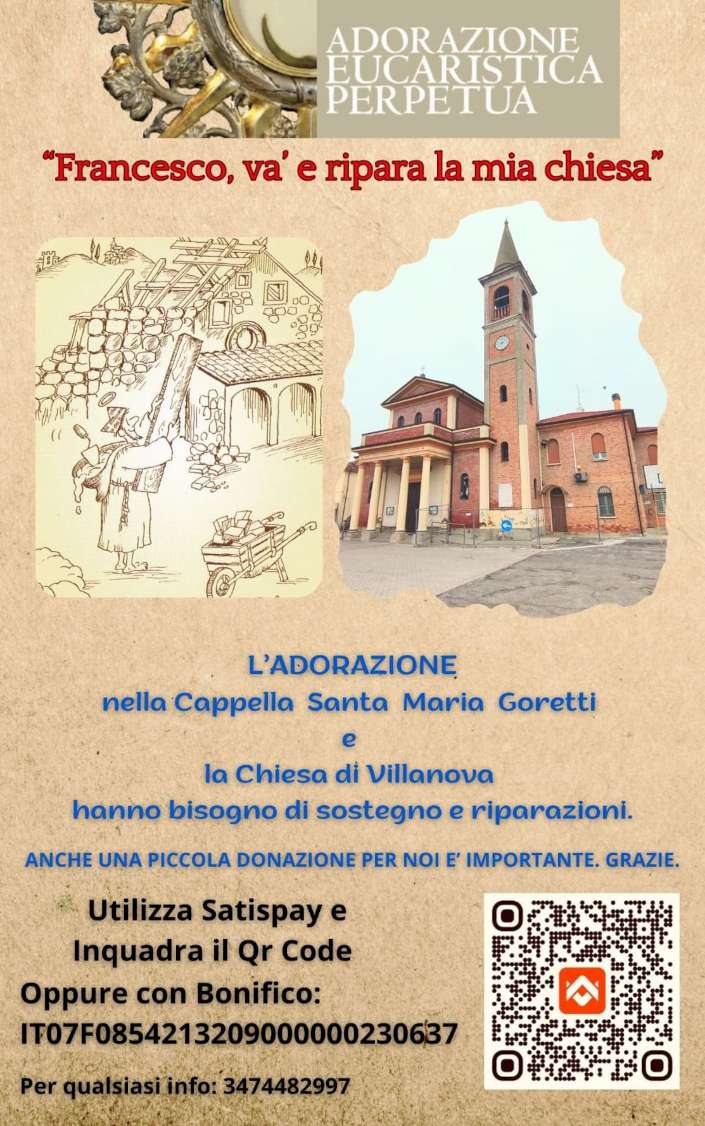 Aiutaci a sostenere e riparare la cappella e la chiesa