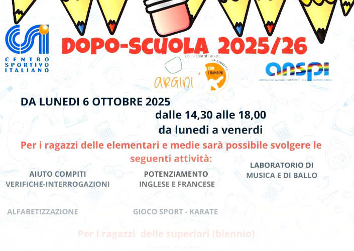 Dopo-scuola 2025-2026
