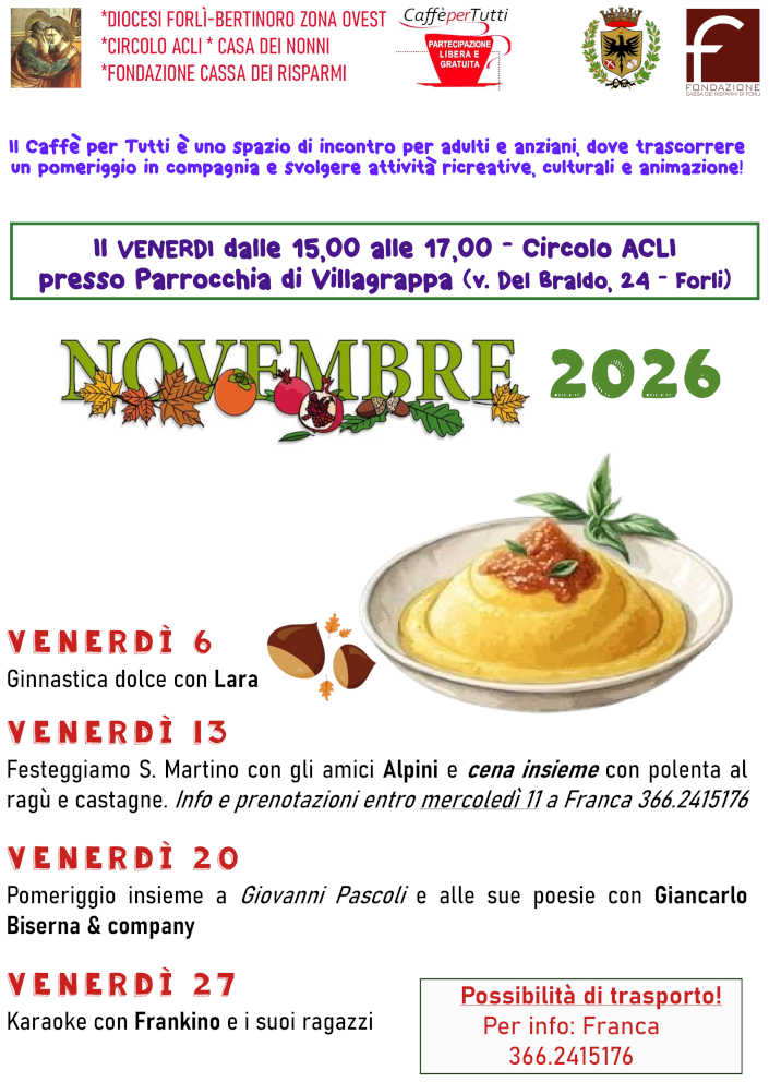 Caffè per tutti - Novembre 2026
