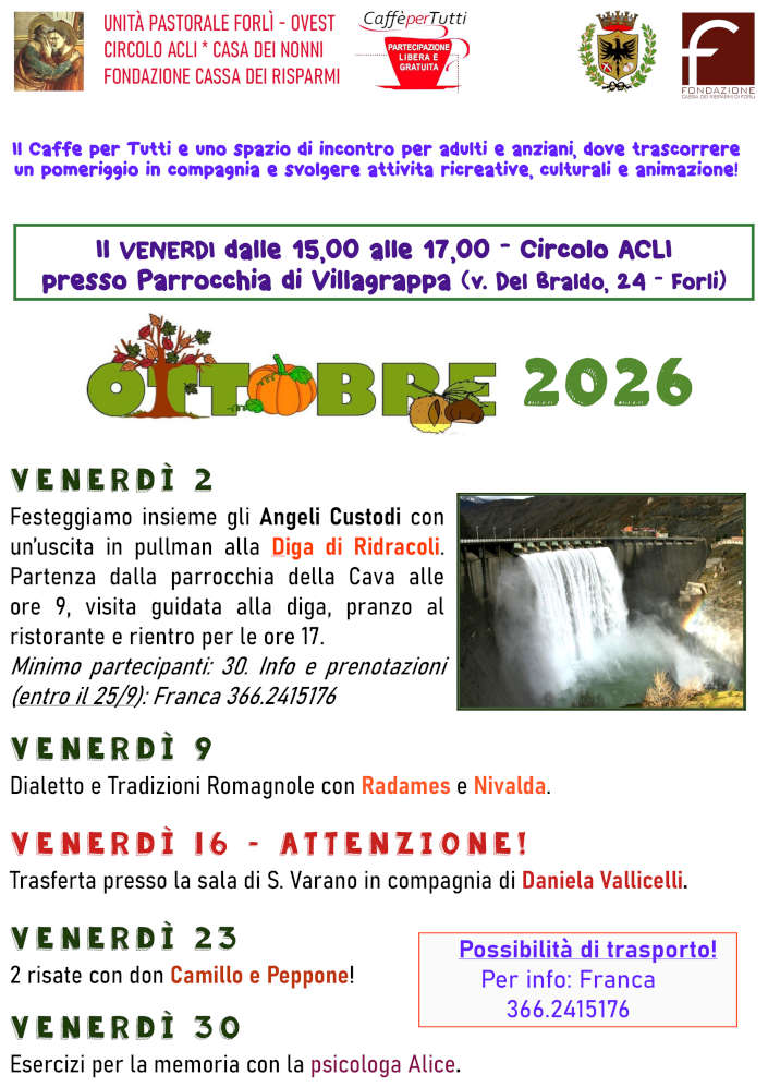 Caffè per tutti - Ottobre 2026