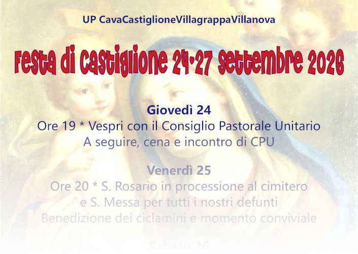 Festa parrocchiale di Castiglione 2026 (24-27 settembre)